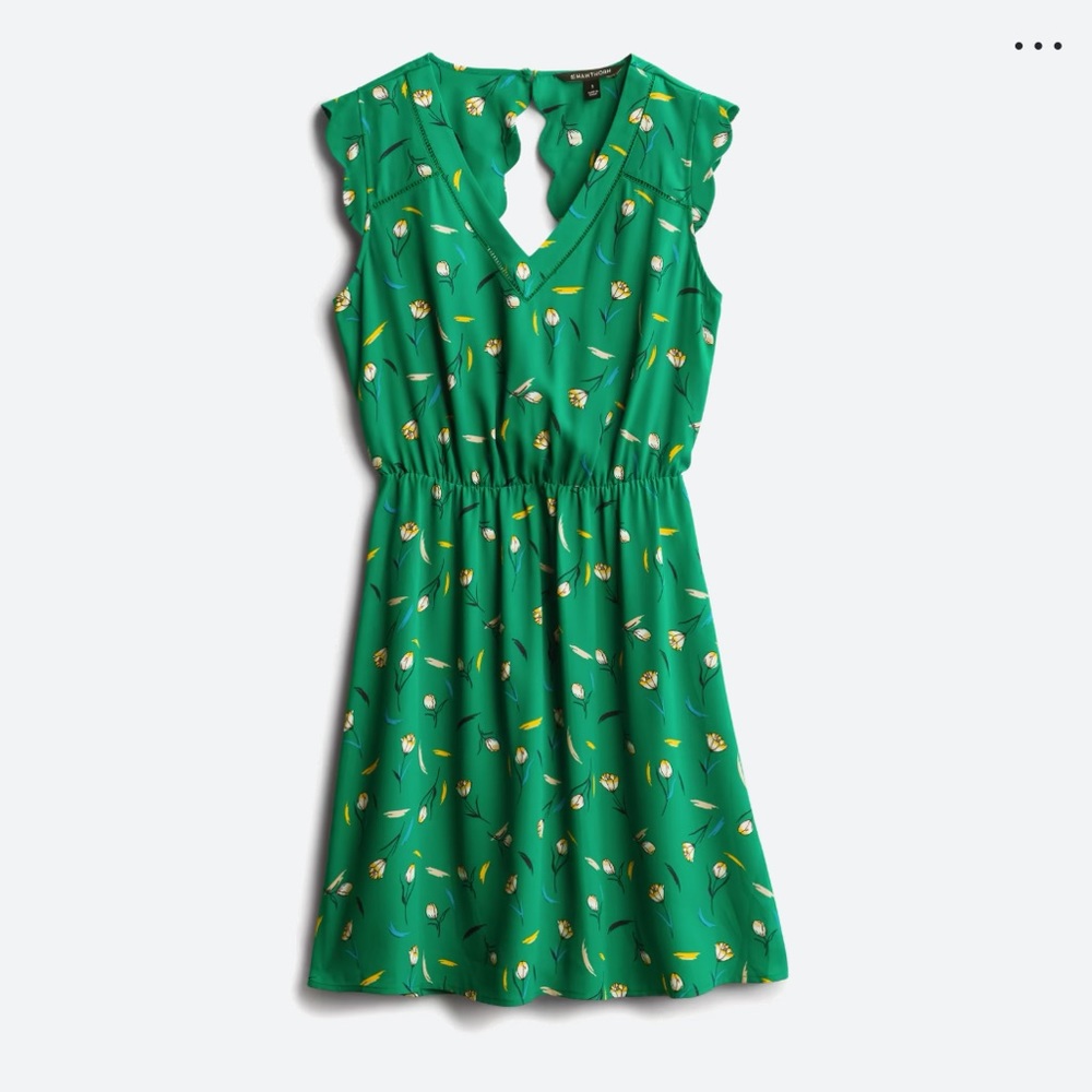 Midnight Scallop Detail Dress